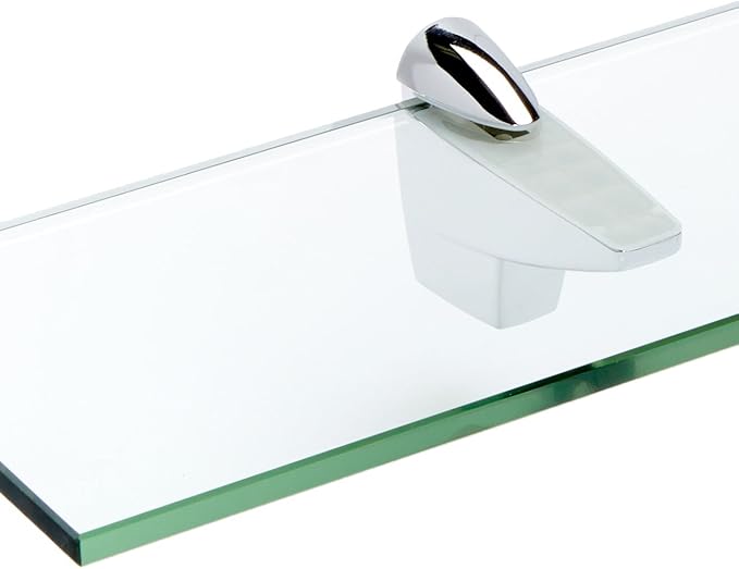Spancraft Glass F-10x36-Chrome Falcon Glass Shelf, Chrome, 10" x 36"