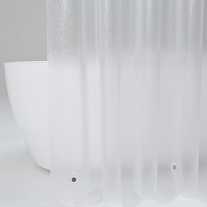 AooHome Shower Curtain Liner - 8G Eva Heavy Duty Frosted Bathroom Plastic Shower Liner with Rustproof Metal Grommets and 5 Bottom Magnets, Thickness, Water Repellent, Semi-Transparent, 72 x 75 Inch