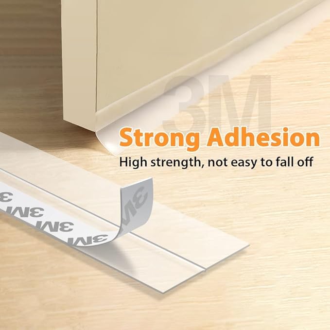 33.5 Ft Weather Stripping Seal Strip, Silicone Draft Stopper, Self Adhesive Shower Door Bottom Seal and Insulation Strip for Frame Windows and Glass Gaps (Transparent, 25+25mm)