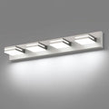 SineRise LED Modern Bathroom Vanity Light Fixtures (4-Light, 30-Inch), Brushed Nickel Modern Acrylic Bathroom Wall Lighting Fixtures Over Mirror (Cool White 6000K)