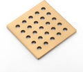 3.75 INCH Square Shower Drain Cover 95MM Floor Drain Grille (Brushed Gold)