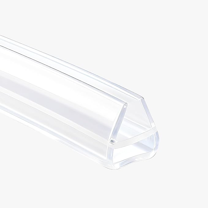 Shower Door Side Seal Strip,79 Inch U-Type Frameless Shower Door Seal, U-Type Shower Door Sweep for 5/16"(8mm) Thick Glass