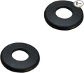 Wall Split Flange 2 Pieces, Pipe Cover Decoration Fit 0.87 inch Outer Diameter Pipe, ABS Round Self-Adhesive Escutcheon Plate, Buckles Design Split Plumbing Cover Plates, Black (22mm)