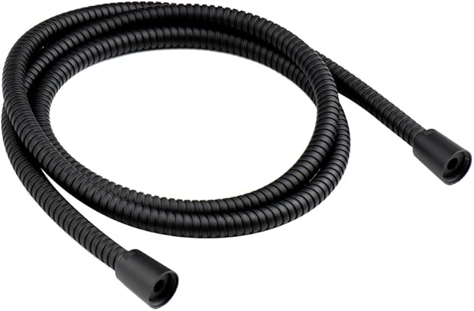 60-inch Extra Long Shower Hose Replacement, 304 Stainless Steel Long Hand Held Shower Hose With Brass Fitting (60inch, Black)