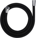 59 Inches Shower Hose Ultra-Soft Silicone Shower Hose Extension Anti-Kink Designed Long Handheld Shower Head Hose Replacement with Brass Insert and Nut Black