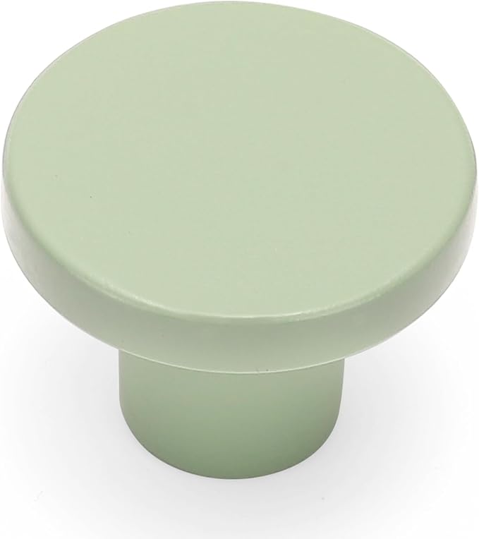 Ravinte 30 Pack Cabinet Knobs Light Green Kitchen Cabinet Knobs Round Dresser Drawer Pulls Closet Door Pulls 1-1/5 Inch