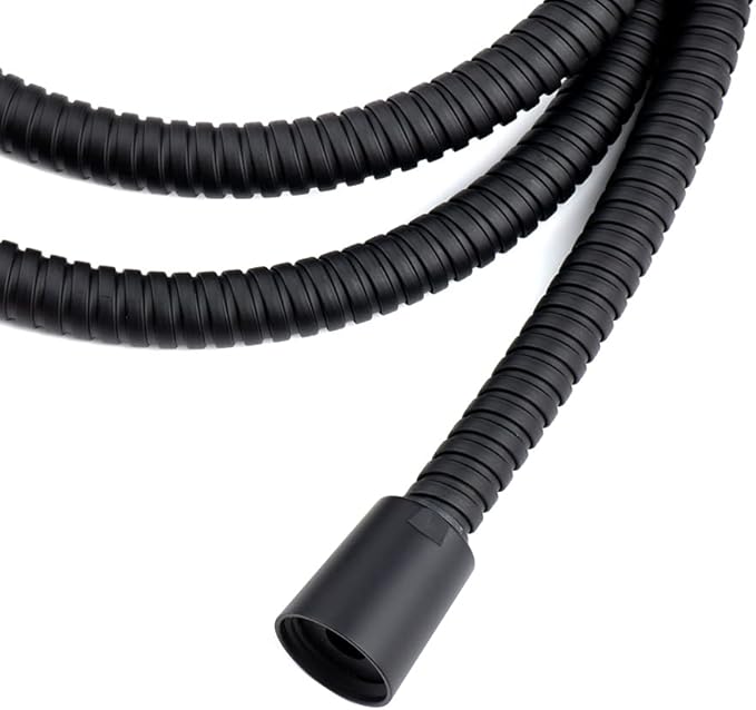 60-inch Extra Long Shower Hose Replacement, 304 Stainless Steel Long Hand Held Shower Hose With Brass Fitting (60inch, Black)