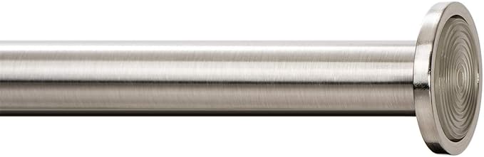 Ivilon Tension Curtain Rod - Spring Tension Rod for Windows or Shower, 36 to 54 Inch. Brushed Nickel