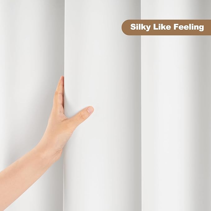 UFRIDAY White Shower Stall Curtain Liner Premium PEVA 36 x72 inch,Heavy Duty Shower Curtain with 2 Weighted Magnets, Small Size Waterproof Bath Curtains with 6 Hooks