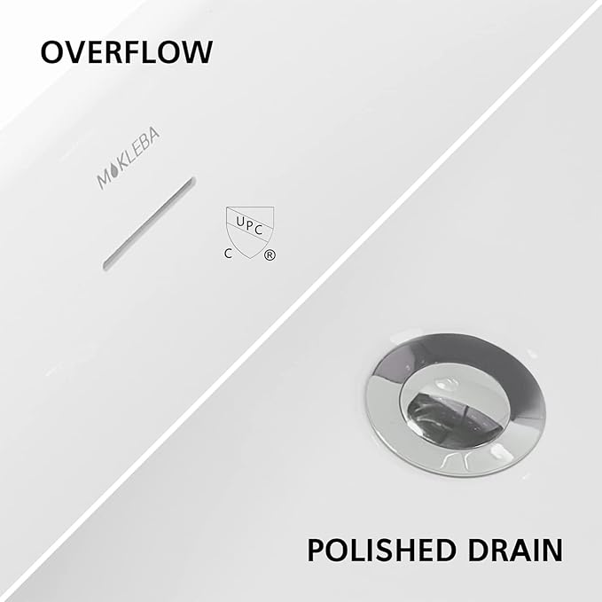 61" Acrylic Freestanding Bathtub, Single Slipper Free Standing Tub, Soaking Tub with Integrated Slotted Overflow, Toe-Tap Chrome Drain, cUPC Certified, Glossy White