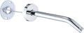 10 Inch Shower Arm with Flange and Stabilizer Bracket, Wall Mounted Shower Pipe Arm 304 Stainless Steel For Fixed Shower Head & Handheld Showerhead, Chrome