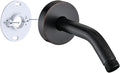 6 Inch Shower Arm with Flange and Stabilizer Bracket, Wall Mounted Shower Pipe Arm 304 Stainless Steel For Fixed Shower Head & Handheld Showerhead, Oil Rubbed Bronze