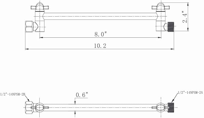 8 Inch Shower Head Extension Arm Chrome.Solid Brass Adjustable Shower Arm Extension. Lower Or Raise Any Rain Or Handheld Showerhead To Your Height & Angle – Universal Connection