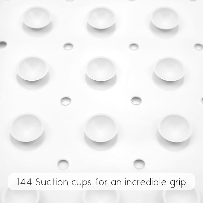 Bathtub Mat Non Slip, Turtle Square Bath tub Mat Shower Floor Mat with Suction Cups for Adults Kids Elderly 21 X 21 Inch