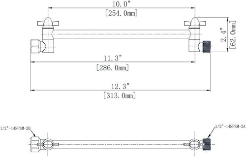 11 Inch Shower Head Extension Arm Oil Rubbed Bronze.Solid Brass Adjustable Shower Arm Extension. Lower Or Raise Any Rain Or Handheld Showerhead To Your Height & Angle – Universal Connection