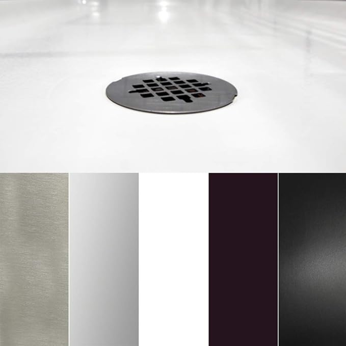 Westbrass SP6036WP-12 60" x 36" 3-Wall Shower Pan with Plastic Center Drain and 4-1/4" Cross Grid Brass Drain Cover, Oil Rubbed Bronze