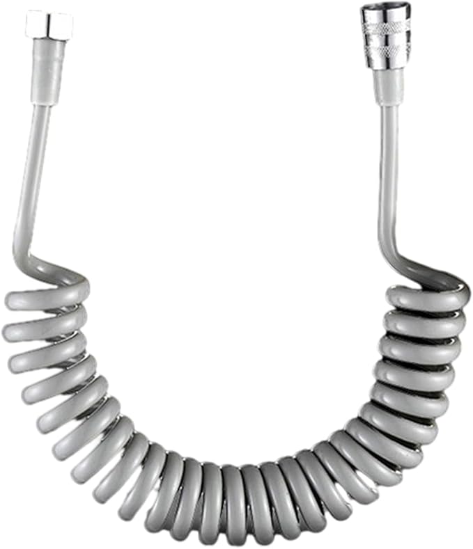 Spring Flexible Shower Hose, Bathroom Spiral Flexible Telescopic Shower Hose Spring Replacement Shower Hose for Toilet Faucet, Bidet Sprayer(300cm Grey)