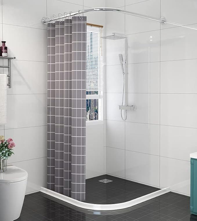 59Inch Collapsible Shower Threshold Water Dam 2" High Shower Barrier Water Stopper 2" Tall Shower Water Guard To Keep Water In Shower Dry And Wet Separation Bathroom Wheelchair Accessible
