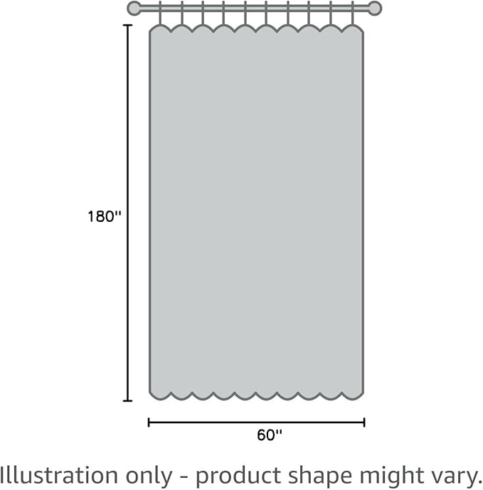 YISURE White Short 60 Inch Shower Curtain for Clawfoot Tub, 180x60 Wrap Around Liner with Magnets, PEVA Extra Wide Bathtub Curtain for Bathroom Vintage Freestanding Tub