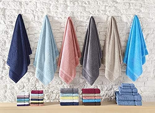 SALBAKOS 100% Turkish Cotton Washcloth Set of 12 13x13 inch | Heirloom Quality | Hotel & Spa Collection | Ultra Soft, Super Absorbent, Washcloth Towels | Made in Turkey (Green, 12 Washcloths)