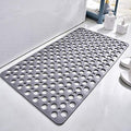 Casa and Beyond Shower Mat,Non Slip Bath Mat and Shower Mat with Suction Cups and Drain Holes,Bathroom Mat Easy to Clean Soft Machine Washable,Bathtub Mat Easy Dry&Cut (Gray,17" x 30"(Rectangular))