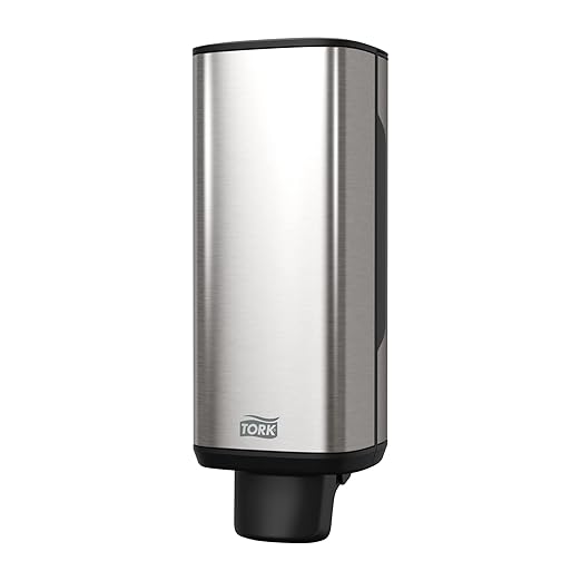 Tork Foam Skincare Manual Dispenser for Foam Soap and Hand Sanitizer 466000 - Economical, S4 Dispenser System, Color Stainless Steel (Pack of 1)