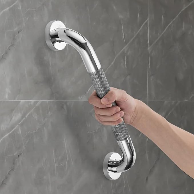 Grab Bars for Shower, 1 Pack 20-Inch Anti Slip Shower Handles for Elderly, Safety Shower Grab Bar, Stainless Steel Handicap Grab Bars for Bathroom (Polished Nickel 1" Diameter)