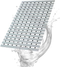 Bath Mat Non Slip Shower Mat Bathtub with Drain Holes and Heavy Duty Rubber No Suction Cups Sturdy Shower Stall Tub Mat for Bathroom, Shower Floor, Pool, SPA, (Grey, 2FT X 6FT)