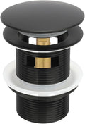 Tub Stopper Bathtub Drain, Brass Pop-up Freestanding Bathtub Drain Stopper, Fits Most Freestanding Tub Rough- in Kits (Black)