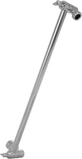 SparkPod 16" Solid Brass Shower Head Extension Arm - Flexible Height & Angle Adjustable Shower Arm Extension for Rain Showerheads with Sturdy Lock - Universal Pipe Connection (Luxury Polished Chrome)