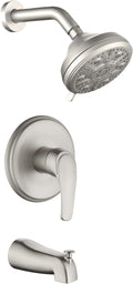 Tub Shower Faucet Combo Set Bathtub Faucet Set Shower System with Tub Spout Shower Tub Kit Shower Valve and Trim Kit Shower Fixtures Brushed Nickel
