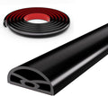 78” Black Shower Threshold Water Dam Stopper for Dry and Wet Separation,Self Adhesive Collapsible Walk in Shower Splash Guard Seal Strip, Silicone Sink Edge Water Barrrier for Bathroom and Kitchen