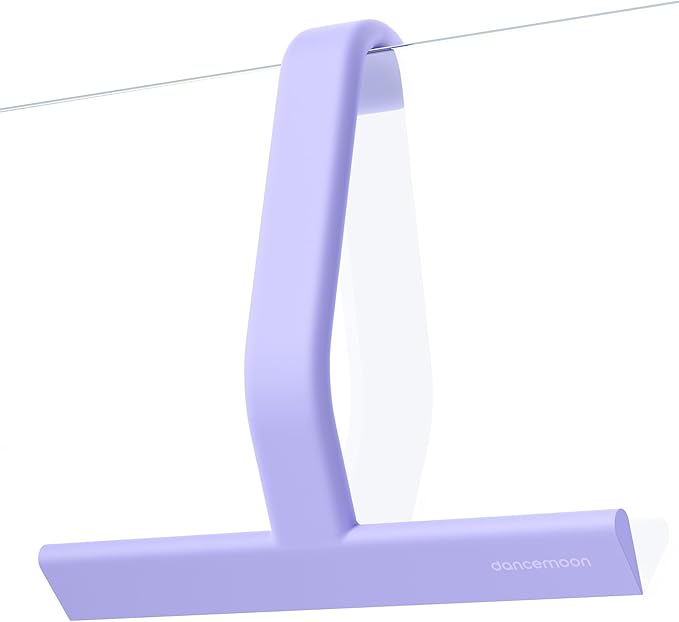 dancemoon JustHang Shower Squeegee for Glass Doors, All-One-Piece Silicone with Built-in Hook Design for Easy Hanging, Household Window Mirror Squeegee for Bathroom, Glass, Kitchen, Tile Wall, Car