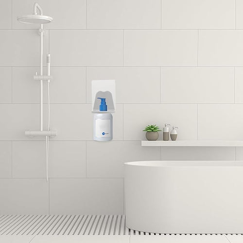 10Pcs Adhesive Hook Rack Multi-Purpose Storage Rack Wall-Mounted Shower Gel Bottle Holder White Hole-Free Bathroom Hook for Shower and Kitchen Use