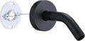 6 Inch Shower Arm with Flange and Stabilizer Bracket, Wall Mounted Shower Pipe Arm 304 Stainless Steel For Fixed Shower Head & Handheld Showerhead, Matte Black