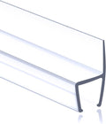 1/4" (6mm) Frameless Shower Door Seal – H-Type 8 Ft. (2.44m) Ultra-Clear Bottom & Side Drip Rail Sweep Strip, 1 Piece for Leak Protection, Water Control & Easy DIY Installation