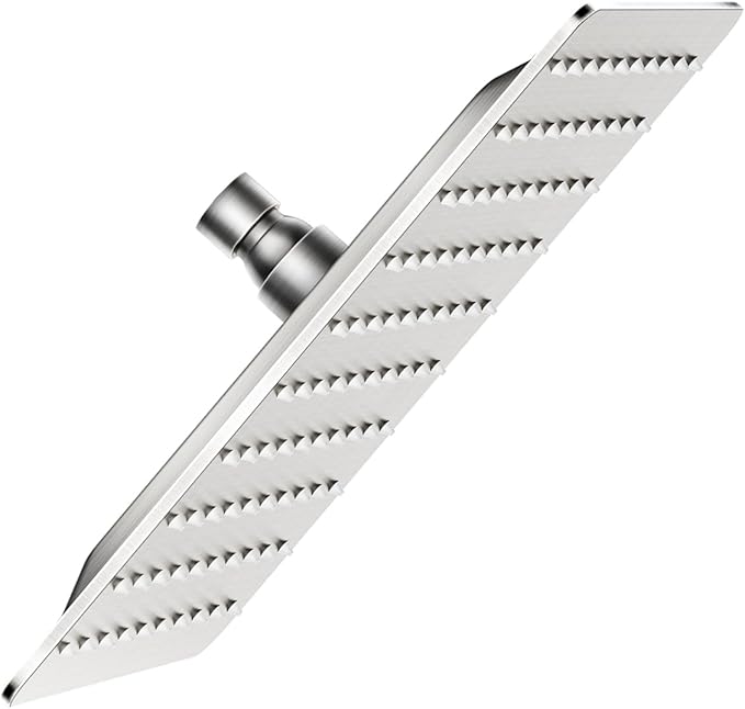 VBFF-Shower Head,rain shower head, 8 inch- Square Shower Head, 1.8 GPM Flow Rate, rainfall showerhead,VBFF07 (Brushed Nickel)