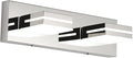 SineRise LED Modern Bathroom Vanity Light Fixtures (2-Light, 15.5-Inch, Dimmable), Chrome Modern Acrylic Bathroom Wall Lighting Fixtures Over Mirror (Cool White 6000K)