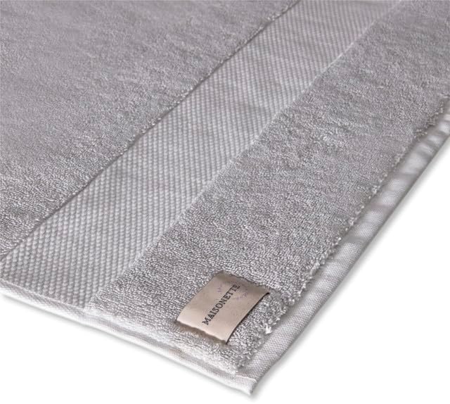 Maisonette Elegance 100% Organic Cotton Turkish Bathroom Towels Set, Ideal Quick Dry Luxury Washcloths, Hand & Large Bath Towels for Shower (6 Pack), Light Gray (Shore)