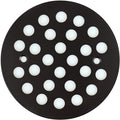 4-1/4 Inch Screw-in Round Floor Drain Cover Replacement Shower Drainer Grates (Black)