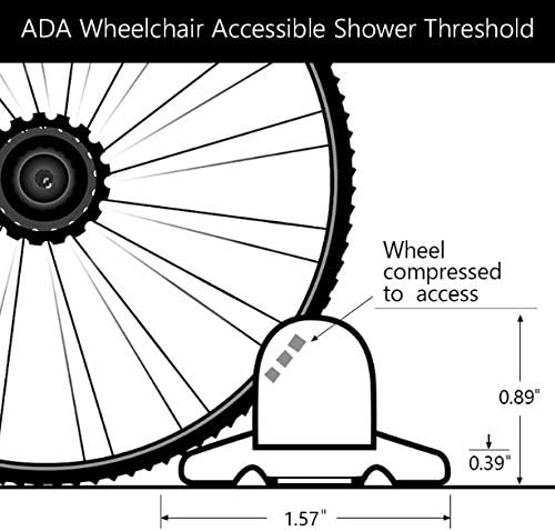 Duzzy 98 Inch Collapsible Shower Threshold Water Dam, Ideal for Wheelchair Accessible, Suitable for Accessibility ADA Handicap Showers