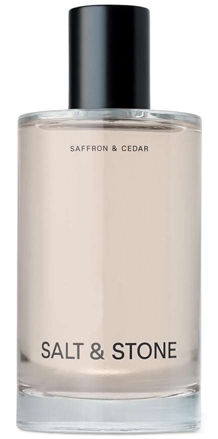 Salt & Stone Body Mist, Saffron & Cedar Scent, Skincare Infused Hair & Body Spray for Women and Men, Hydrating Fragrance with Glycerin and Red Algae, Vegan, Cruelty Free, 3.4 fl oz