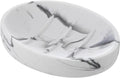 Marble Look Soap Dish - Bar Soap Holder for Shower, Bathroom & Kitchen Sink