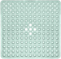 ENKOSI 21 x 21 inch Square Non-Slip Shower Mat – Anti-Slip Shower Mats for Inside Shower – Secure Grip for Shower Stall Floors – Quick-Dry with Drain Holes (21x21 Aqua Green)