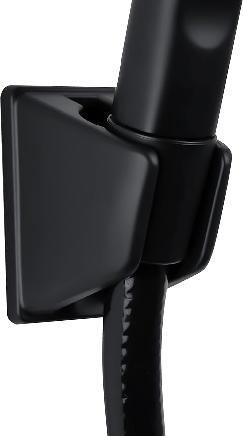 Dura Faucet DF-SA130-MB Economical Shower Head and Hose Kit, Handheld Shower Wand with Flow Control Trickle Switch (Black)