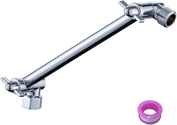 11 Inch Shower Head Extension Arm Chrome.Solid Brass Adjustable Shower Arm Extension,Lower Or Raise Any Rain Or Handheld Showerhead To Your Height & Angle – Universal Connection