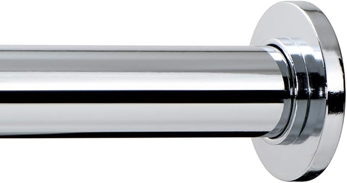 Ivilon Tension Curtain Rod - Spring Tension Rod for Windows or Shower, 36 to 54 Inch. Chrome