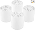 SR SUN RISE 20-Stages Shower Filter Replacement Cartridges - Universal Fit for Most Shower Head Filters, Reduces Chlorine & Chemicals, pH Balanced Water for Soft Skin & Healthy Hair（4-Pack）