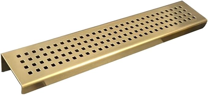 SereneDrains Stainless Steel Gold Brass Shower Shelf for Inside Shower Drill in Wall Mount Small Bathroom Shelf Decor Organizer Rack Caddy Floating (Matte Gold, 16 Inch)