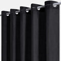 Furlinic No Hook Extra Long Shower Curtain 96 Length,Polyester Cloth Fabric Bathroom Curtain with 10 Built-in Grommets,Waterproof & Machine Washable,78 x 96 Inch